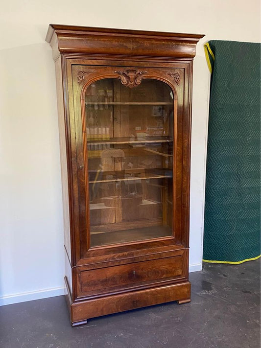 Antique French Bookcase / Display Cabinet