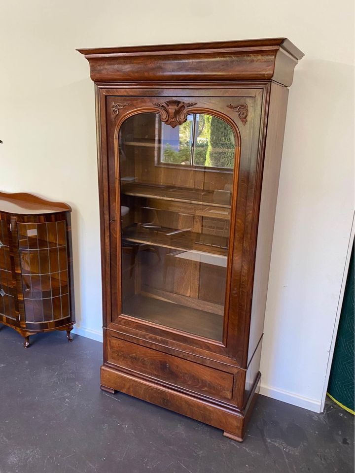 Antique French Bookcase / Display Cabinet