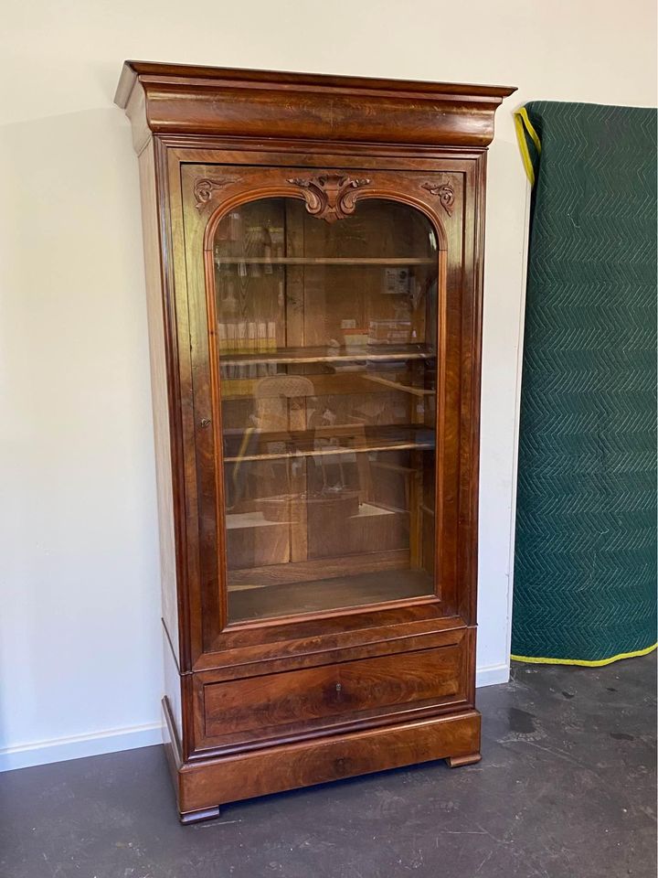 Antique French Bookcase / Display Cabinet