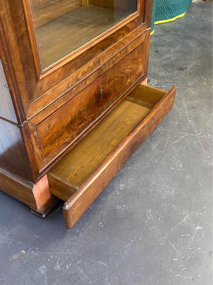 Antique French Bookcase / Display Cabinet